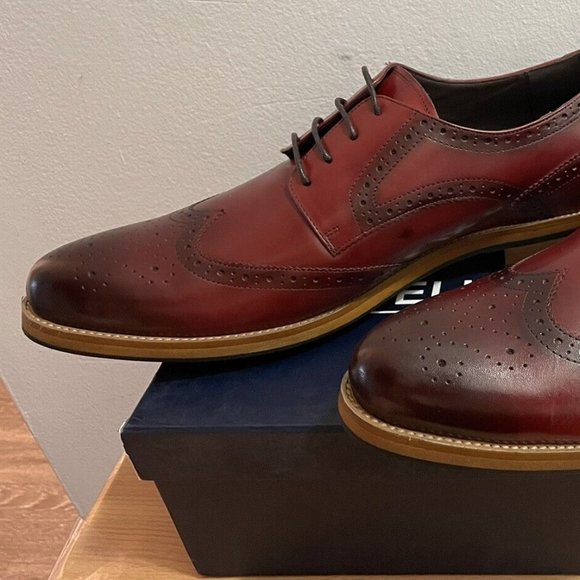 NEW!!! FELIX CHU WINGTIP BROGUE BURNISHED REDWOOD LEATHER SHOES US 12 EU 46 - Picture 2 of 15